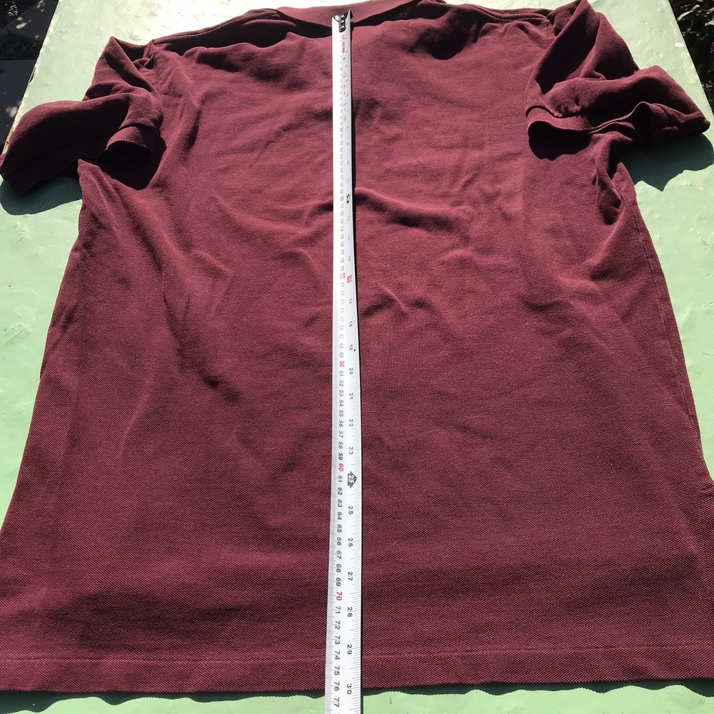 Ralph Lauren Polo Shirt Mens Large Dark Rose Burgundy Red Cotton Pony Logo Golf - Picture 9 of 9